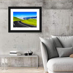 Winding Road Through Snow-capped Mountains Wall Art