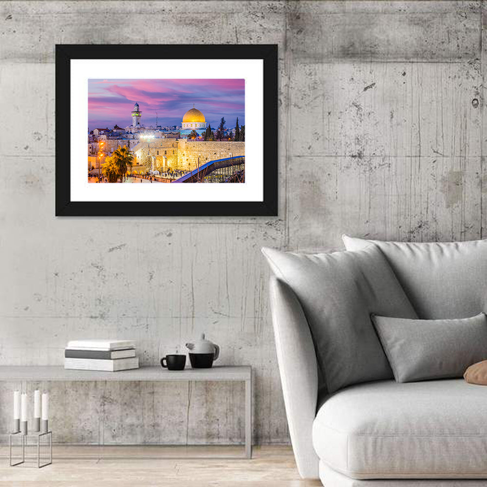 Temple Mount and Western , Jerusalem Wall Art in a room, landscape