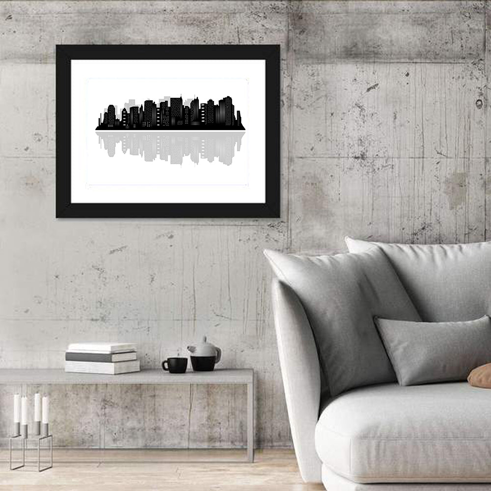 New York Skyline Silhouette Wall Art