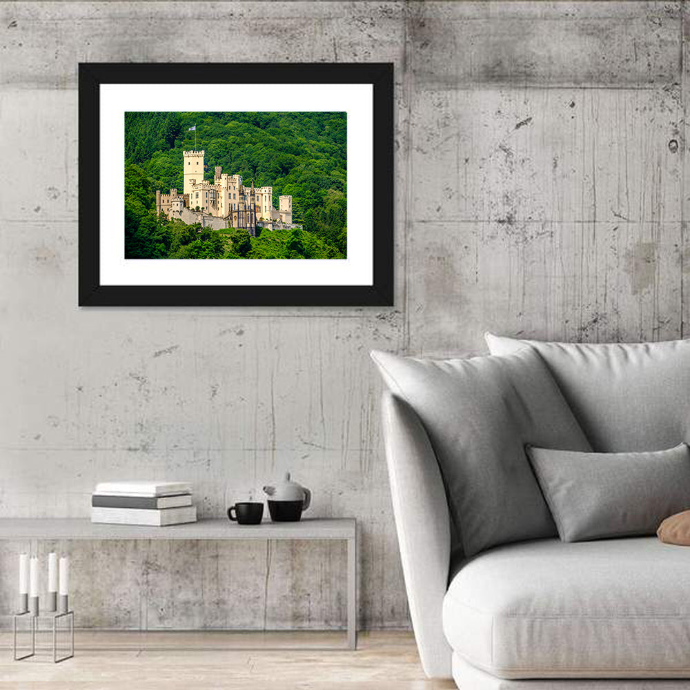 Stolzenfels Castle on the Rhine Wall Art in a room, landscape