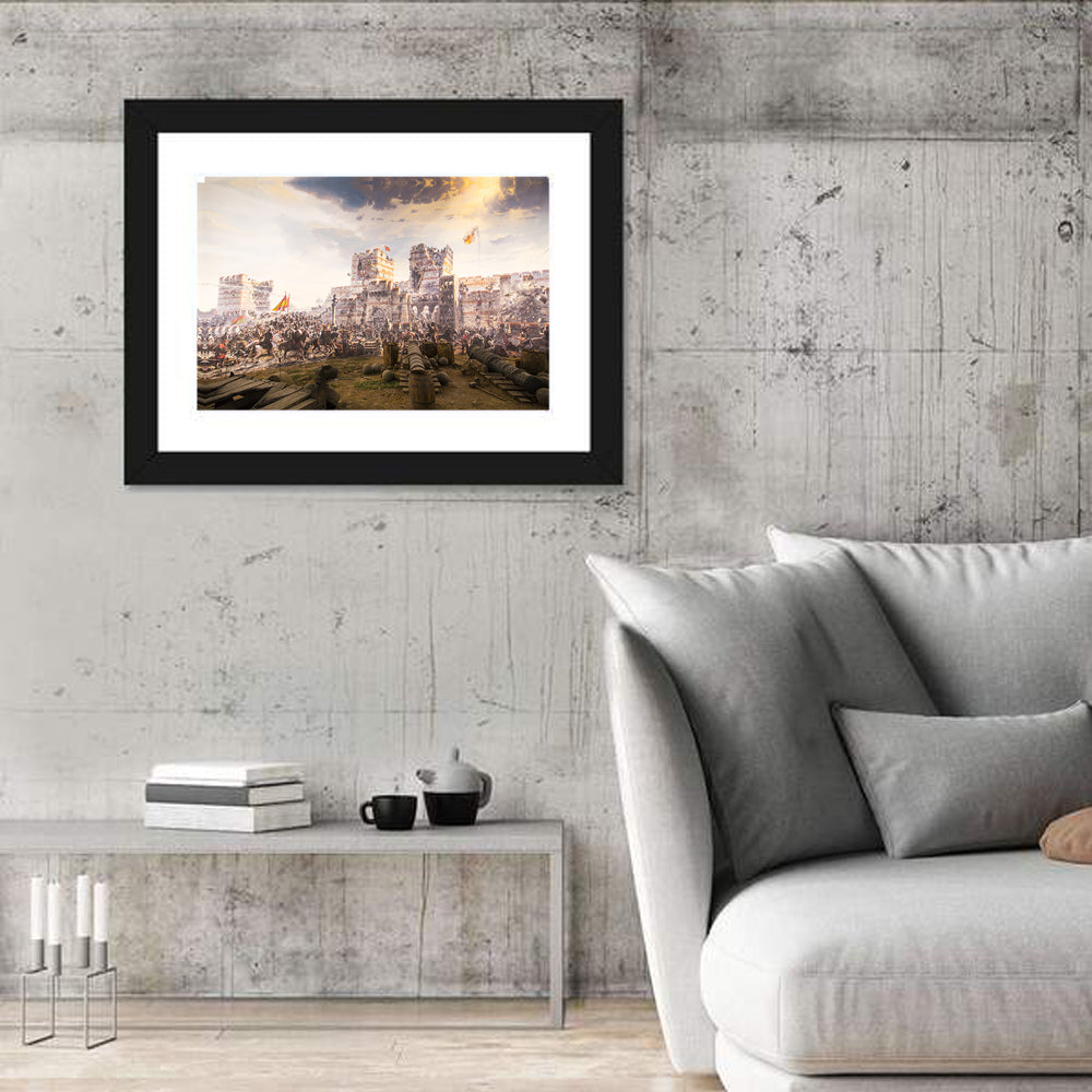 Siege of Constantinople 1453 Wall Art in a room, landscape