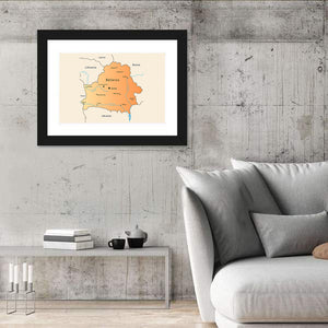 Belarus Map Wall Art