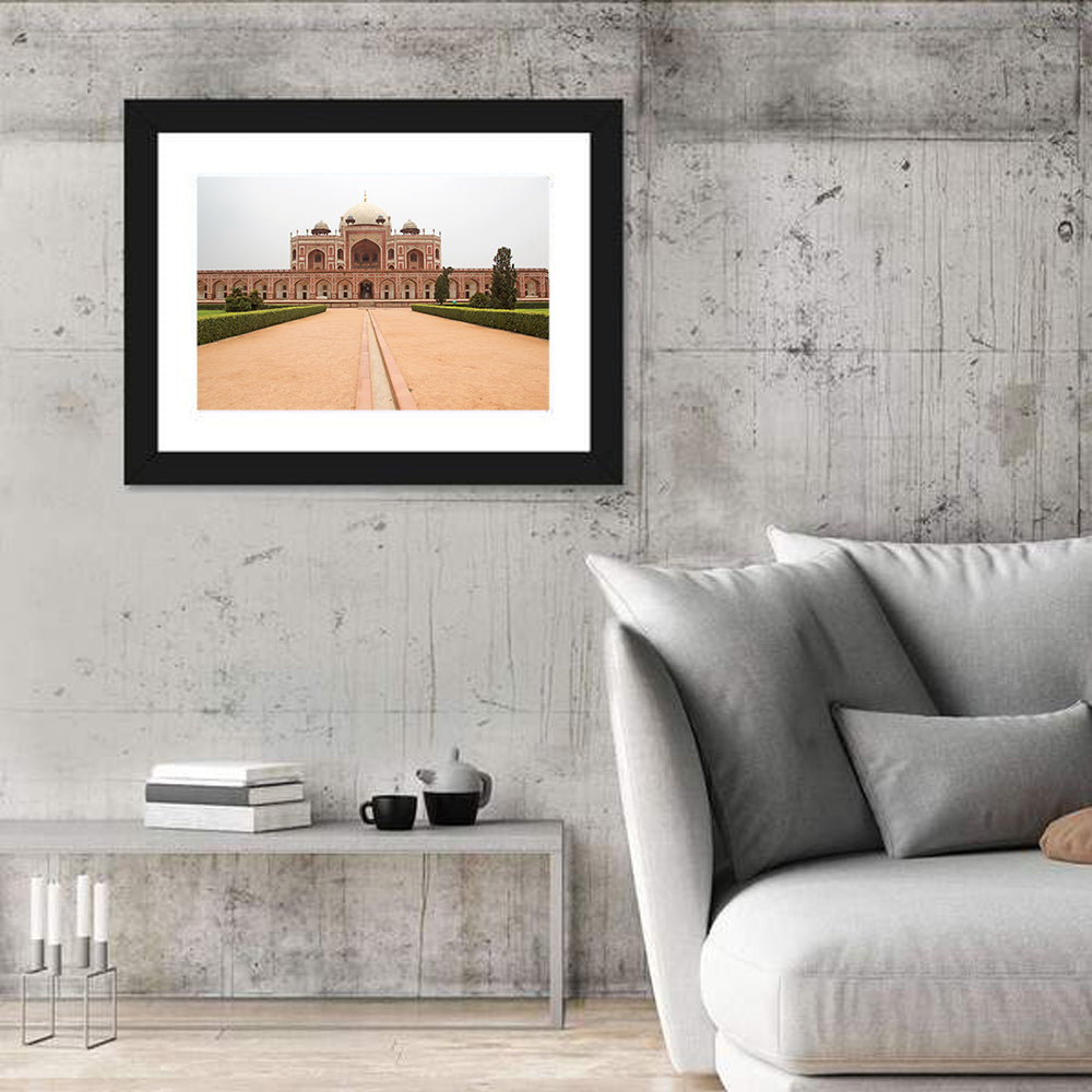 Humayun's Tomb Courtyard View Wall Art in a room, landscape