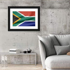 Waving South African Flag Wall Art