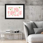 Spring Pink Sakura Magnolia Pattern Wall Art