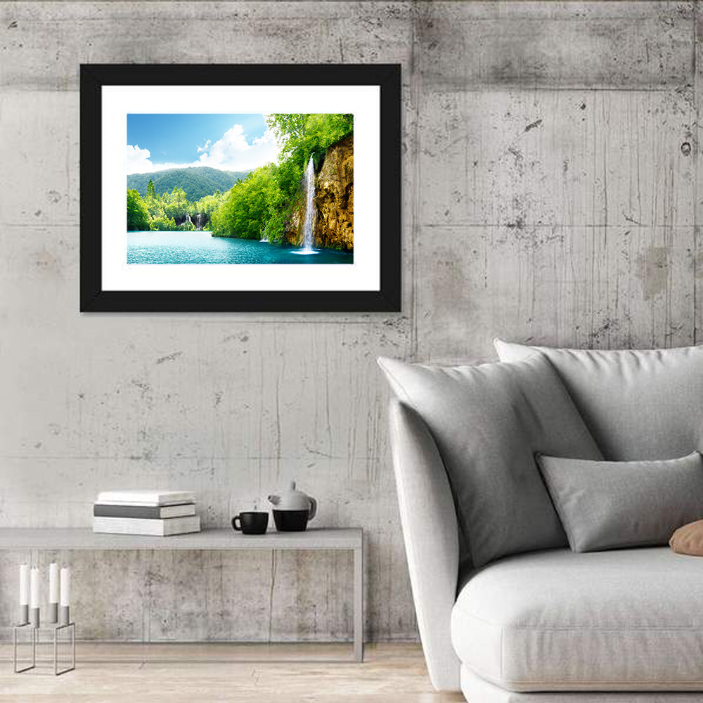 Plitvice Lakes Waterfall Wall Art