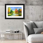 Winding Autumn Stream Wall Art