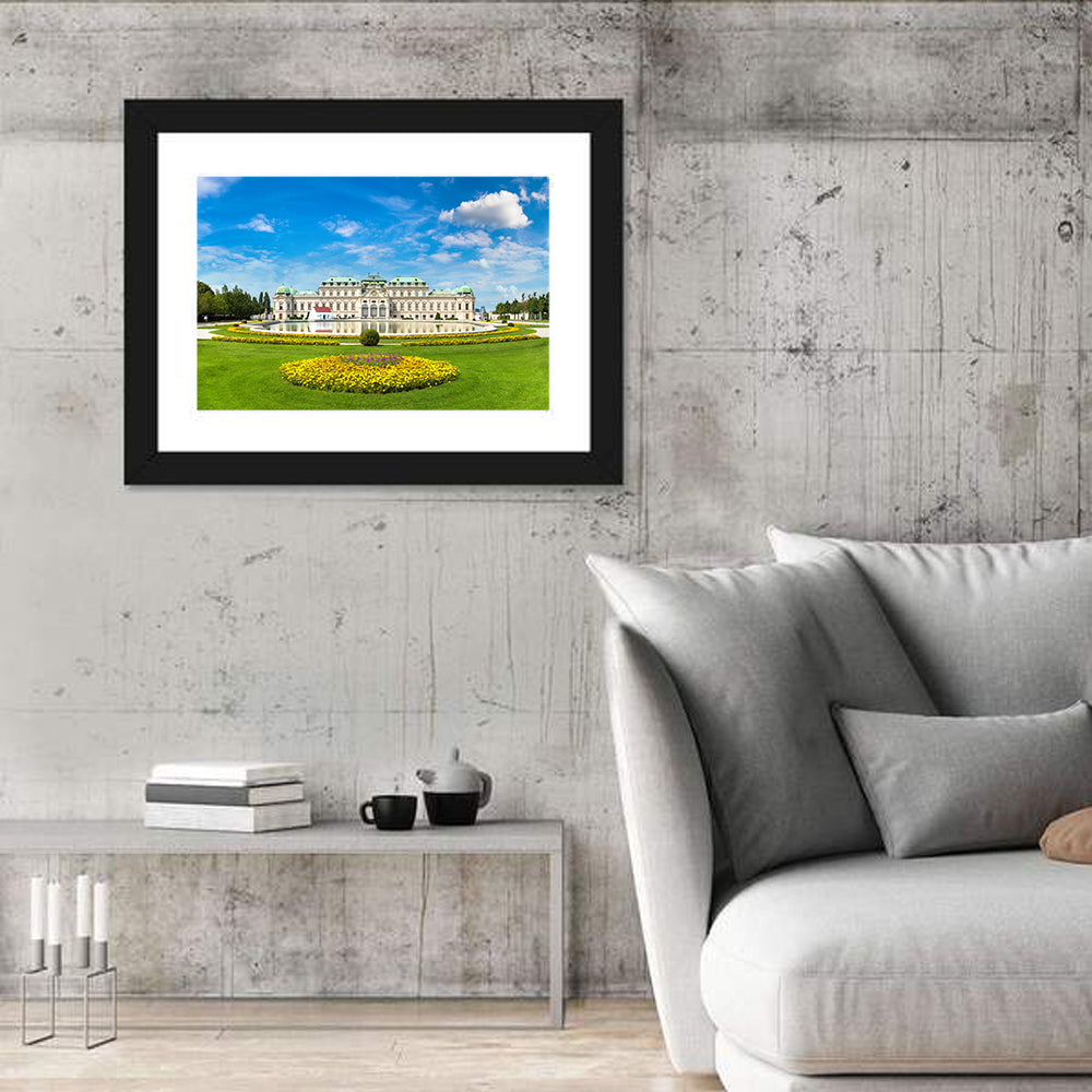 Belvedere Palace Garden View, Vienna Wall Art in a room, landscape