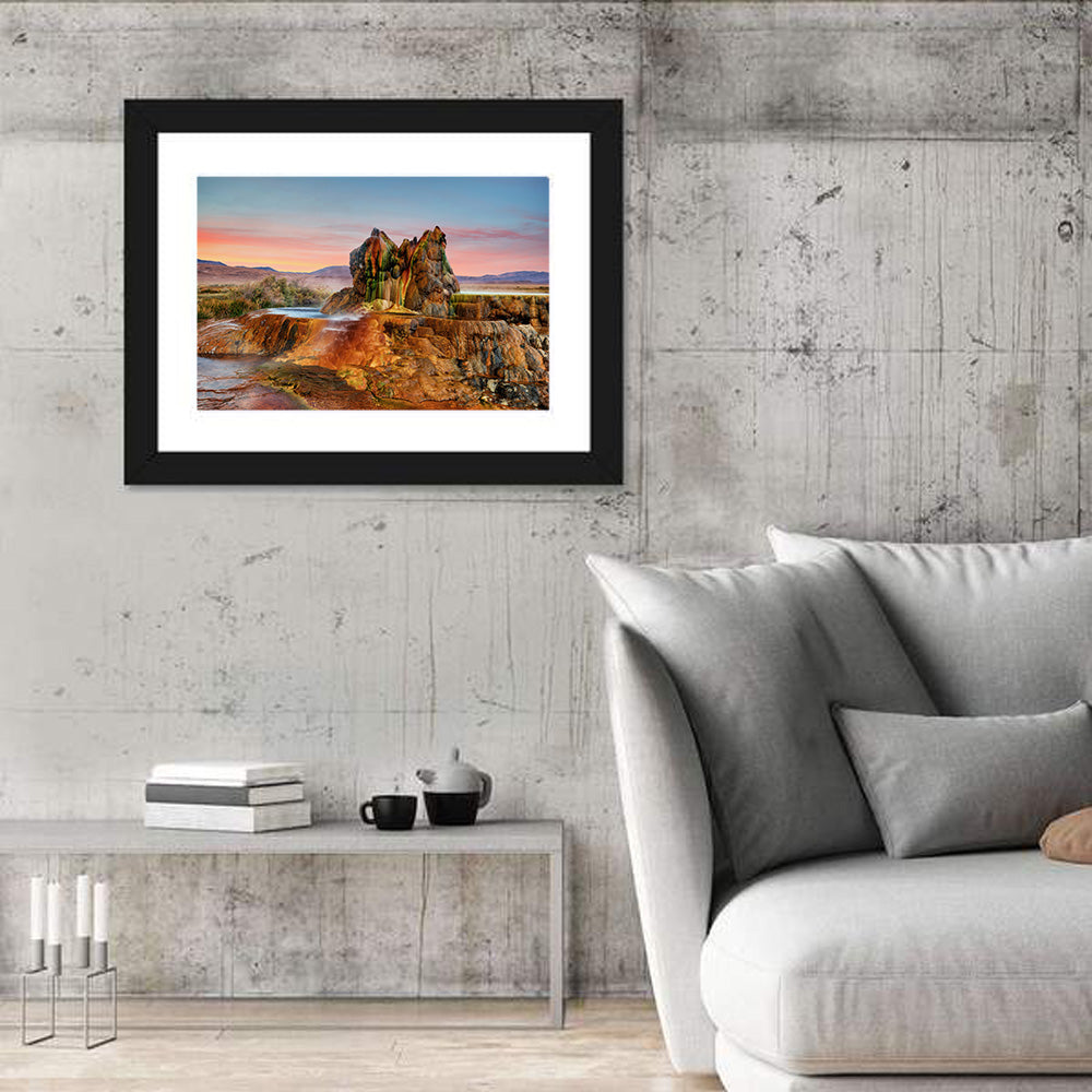 Fly Geyser, Gerlach Nevada Wall Art in a room, landscape