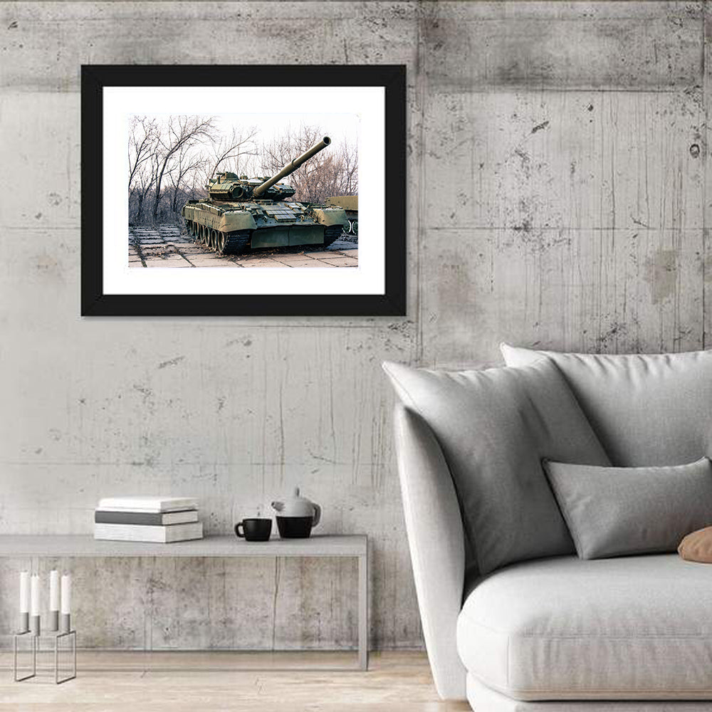 Olive Green Military Tank Wall Art