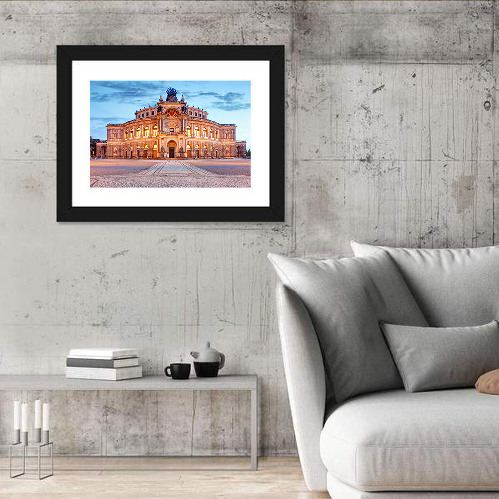 Semperoper Dresden at Twilight Wall Art