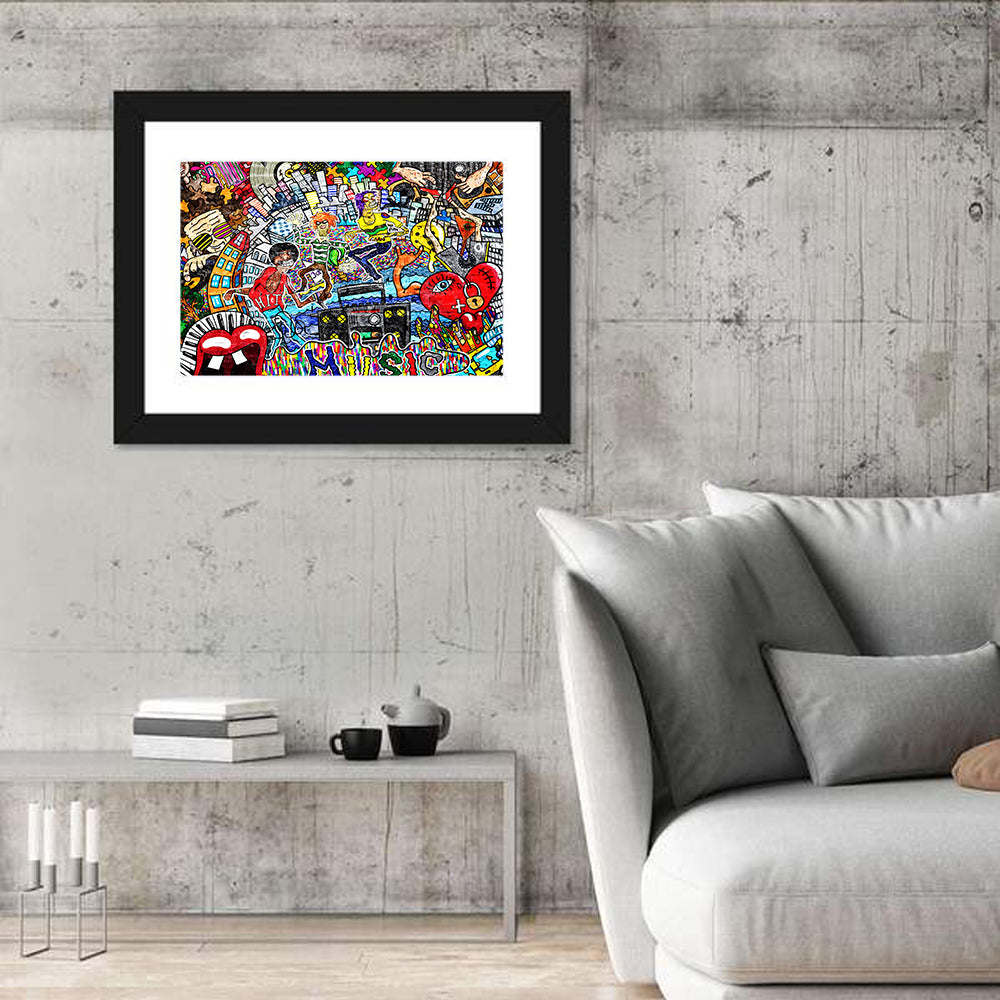 Urban Music Collage Wall Art