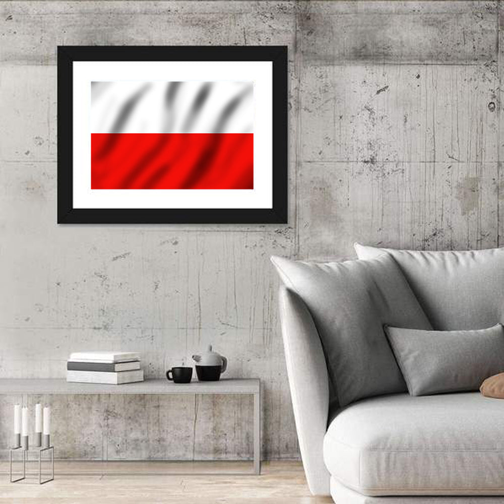 Waving Flag of Poland Wall Art