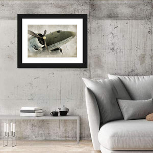 Old Propeller Airplane Wall Art