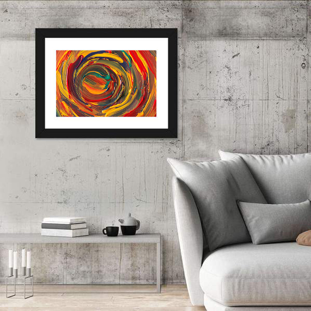 Vibrant Spiral Vortex Abstract Wall Art