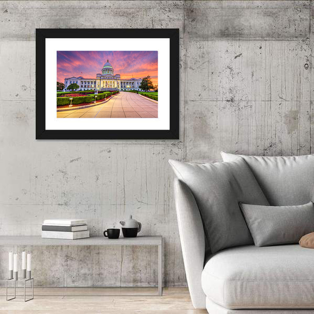 Arkansas State Capitol at Sunset Wall Art in a room, landscape