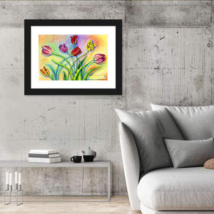 Pencils Tulips Wall Art