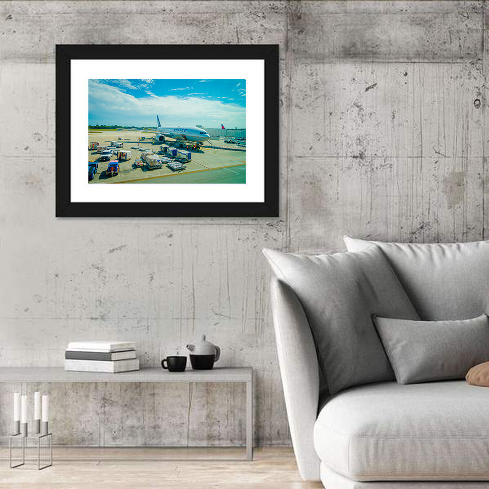 Cancun International Airport Tarmac Wall Art in a room, landscape