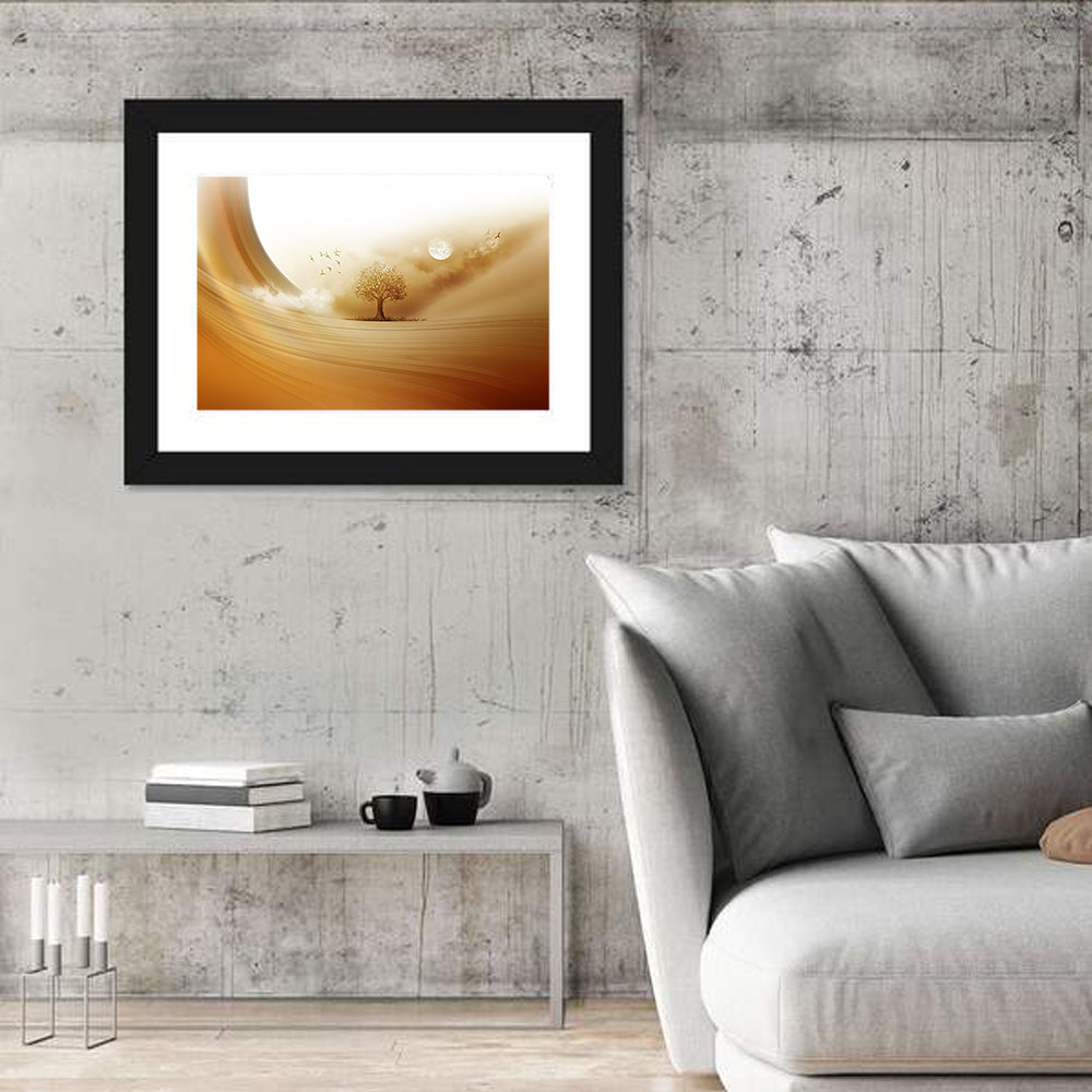 Moonlit Desert Tree Wall Art