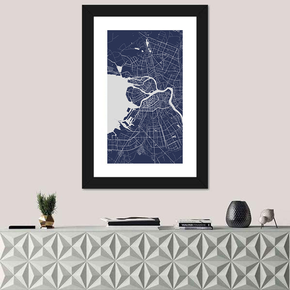 Saint Petersburg Map Wall Art