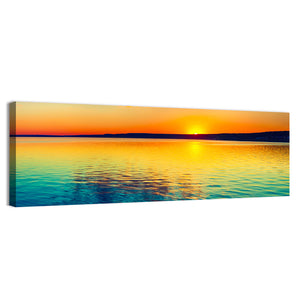 Sunset Over The Lake In Russia Wall Art