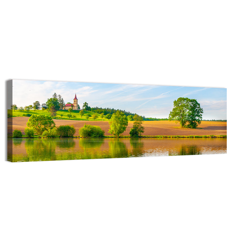 St Peter and Paul Church, Czech Republic Wall Art, canvas print, panoramic