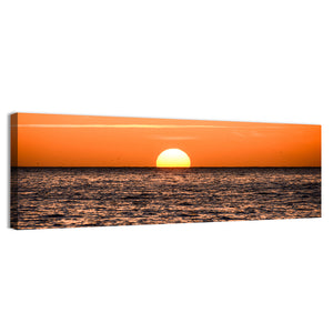 Sun Setting In The Sea Wall Art