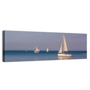 Lake Balaton With Sailboats Wall Art