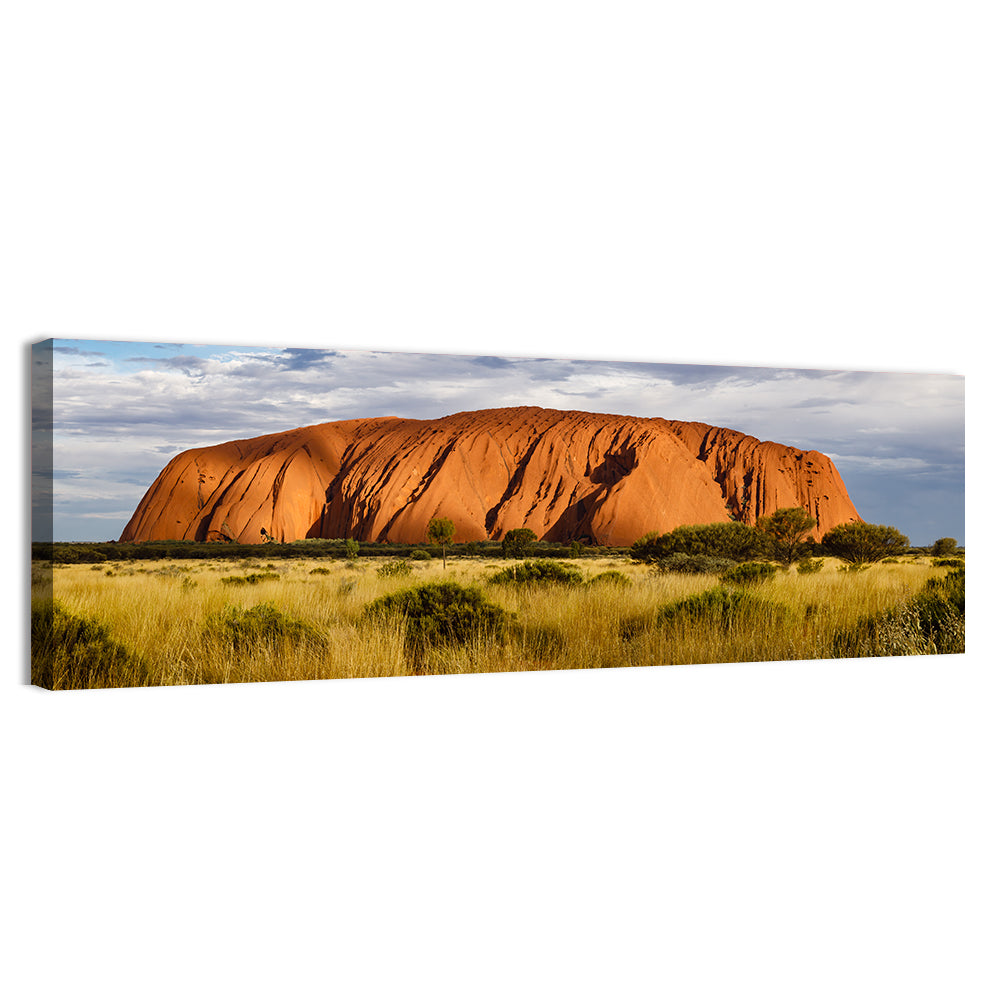 Uluru Red Sandstone Monolith Wall Art, canvas print, panoramic