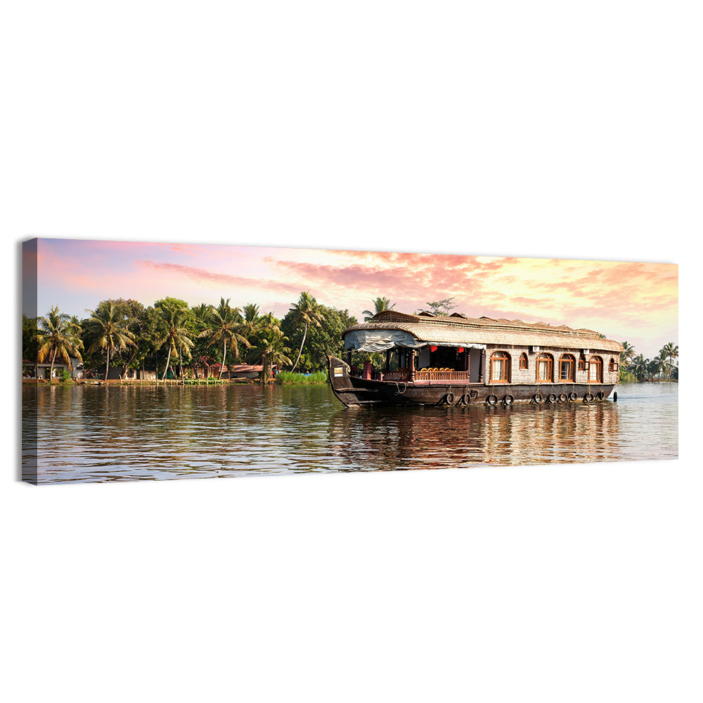 House Boat In Kerala India Wall Art