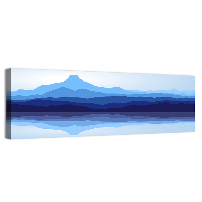 Blue Mountains Reflection Wall Art as a canvas print