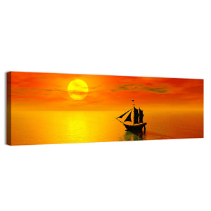 Old Boats Silhouette Wall Art