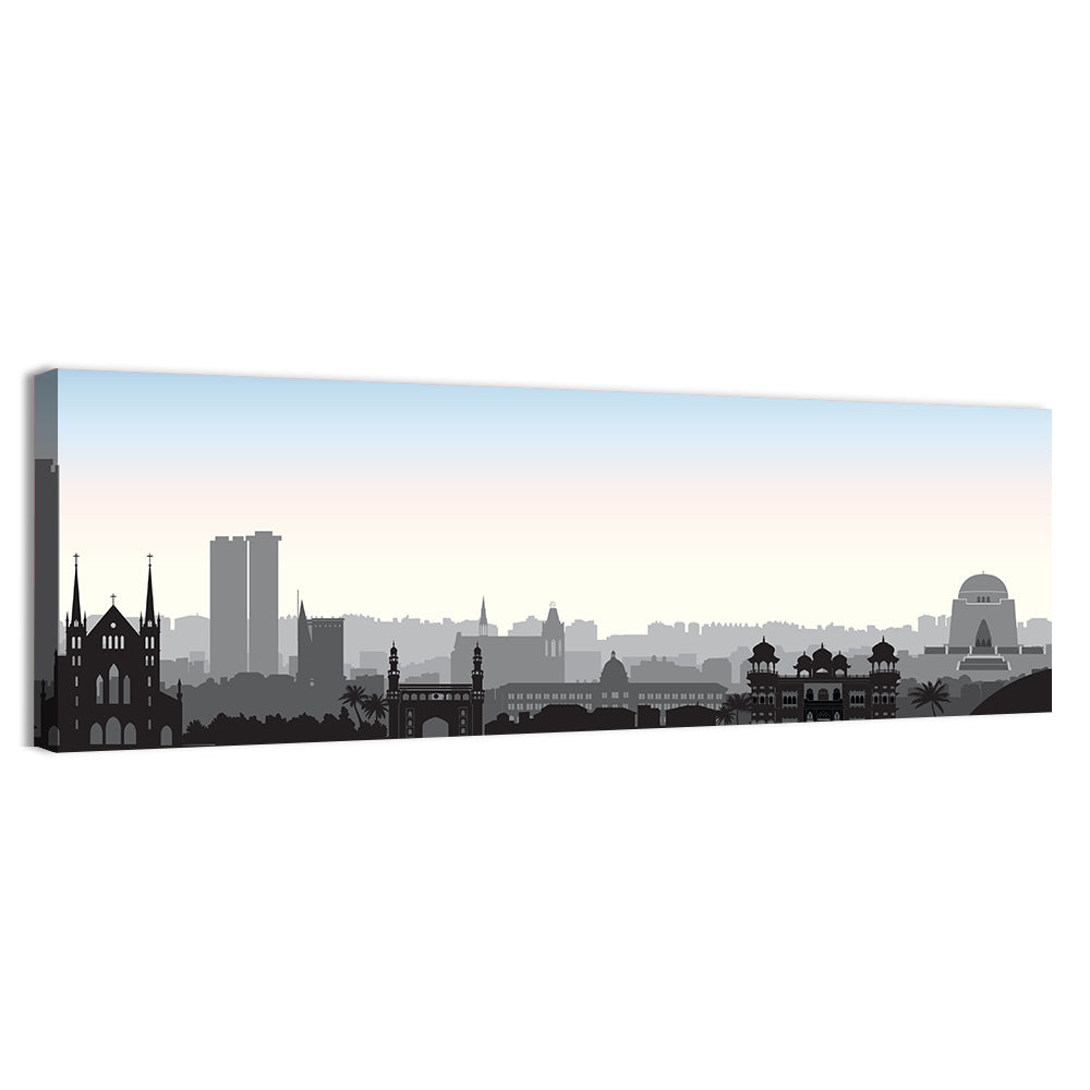 Karachi Skyline at Dawn Wall Art