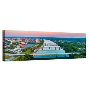 Savannah River Skyline In Augusta Wall Art