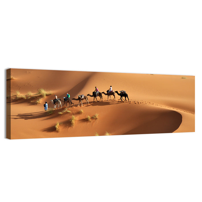 Morocco Sahara Caravan Wall Art as a canvas print