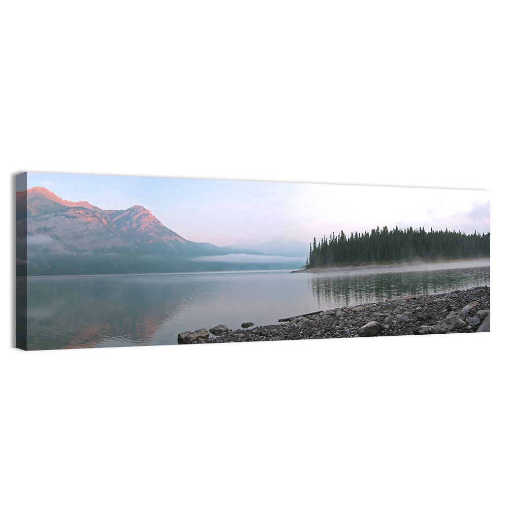 Misty Mountain Lake Wall Art