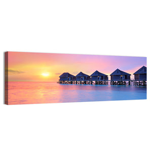 Sunset On Maldives island Wall Art