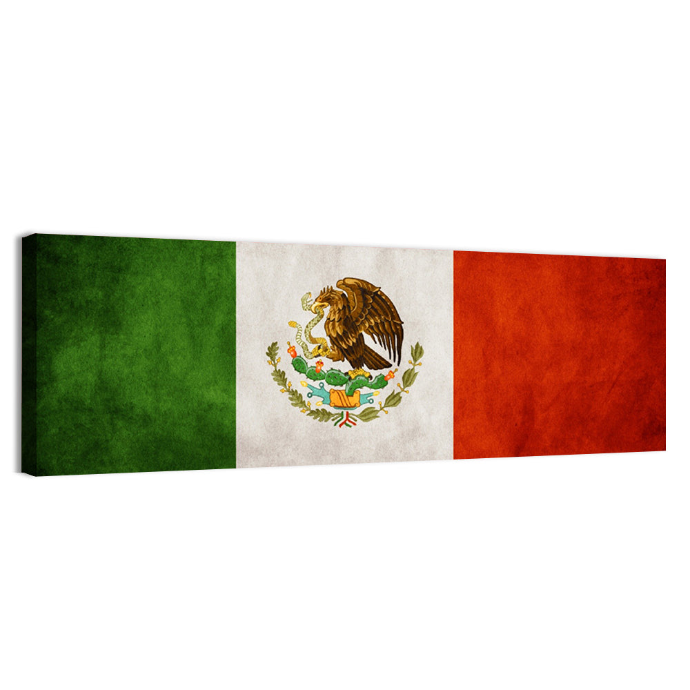 Vintage Mexican Flag Emblem Wall Art
