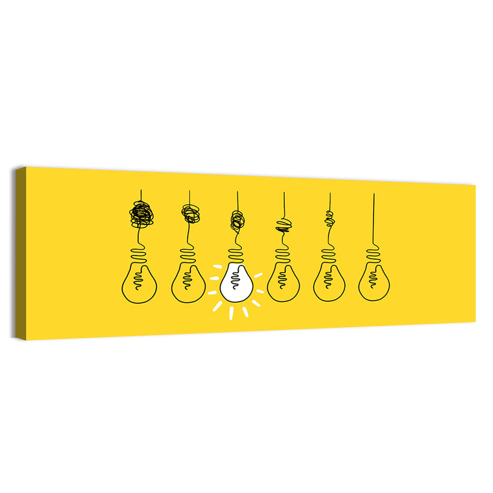 Lightbulb Progression from Complexity to Clarity Wall Art