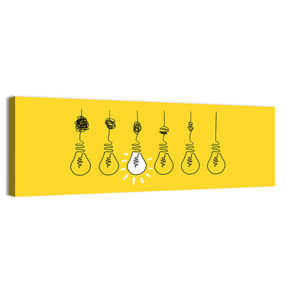 Lightbulb Progression from Complexity to Clarity Wall Art