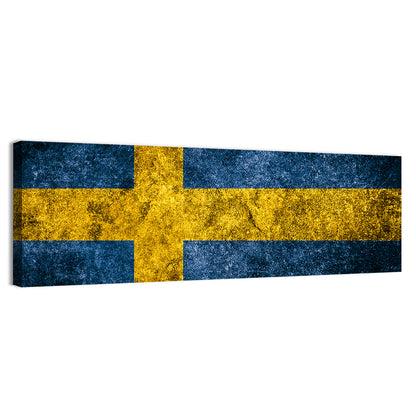 Grunge Sweden Flag Wall Art