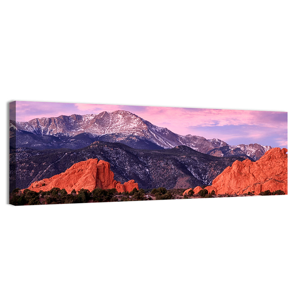 Pikes Peak at Purple Dusk Wall Art