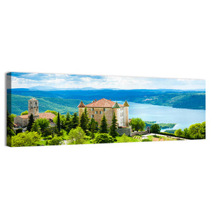 Chateau & Church In Aiguines France Wall Art