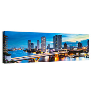 Chao Phraya River In Bangkok Thailand Wall Art