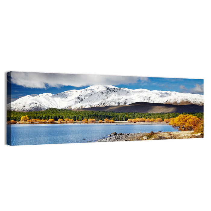 Lake Tekapo Autumn View Wall Art as a canvas print