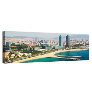 Barcelona From Mediterranean Sea Wall Art