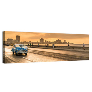 Malecon Avenue Sunset Havana Wall Art