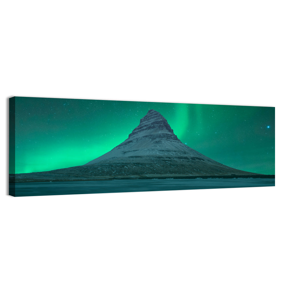 Northern Lights At Mount Kirkjufell Wall Art