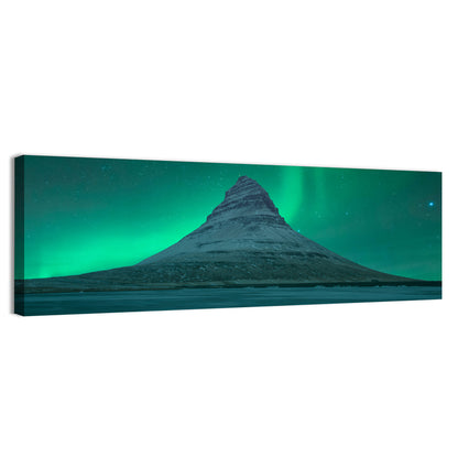 Northern Lights At Mount Kirkjufell Wall Art