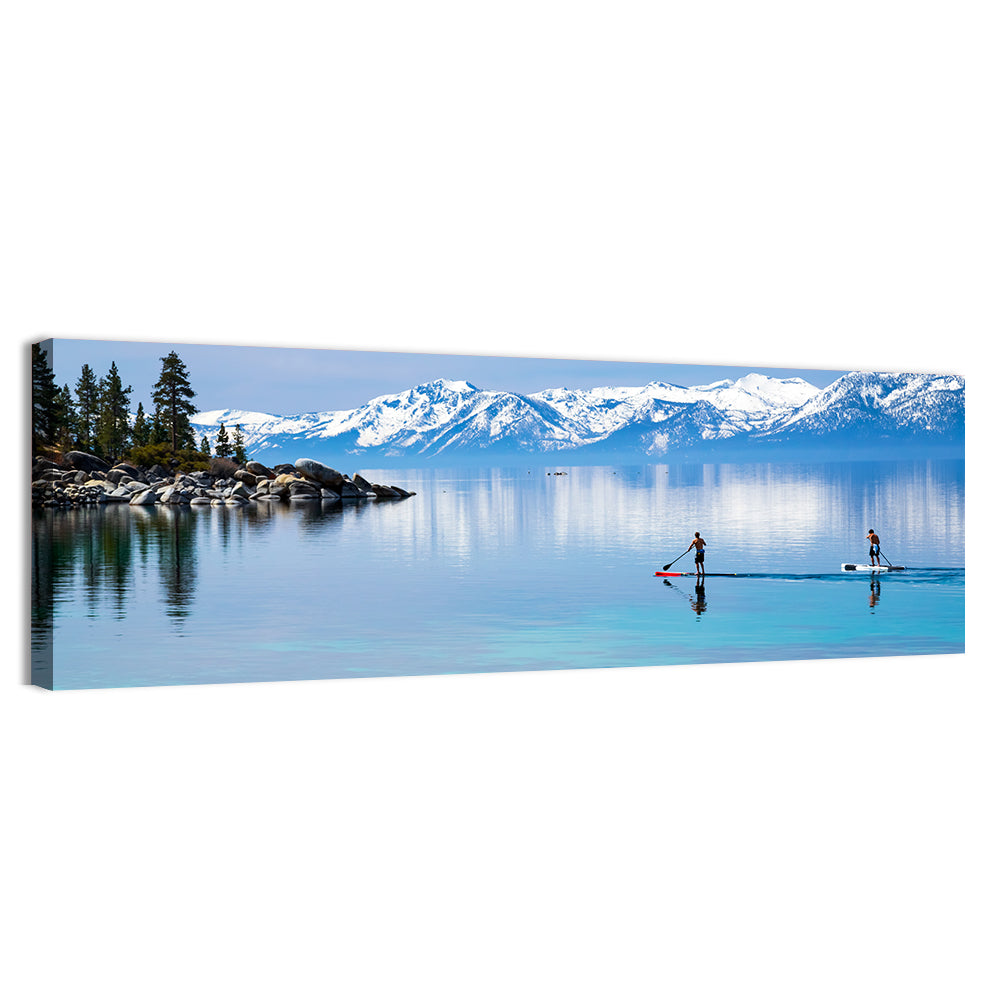 Lake Tahoe Paddle Boarding Scene Wall Art